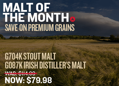 Malt of the Month. Save $35 on Premium Grains. Was $114.99. Now $79.98