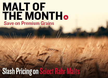 Malt of the Month. Save on Premium Grains. Slash pricing on Select Rahr Malts.