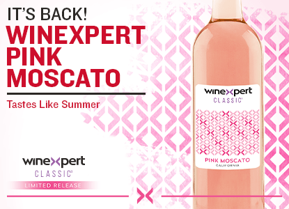 It's Back! Winexpert Pink Moscato. Tastes Like Summer.