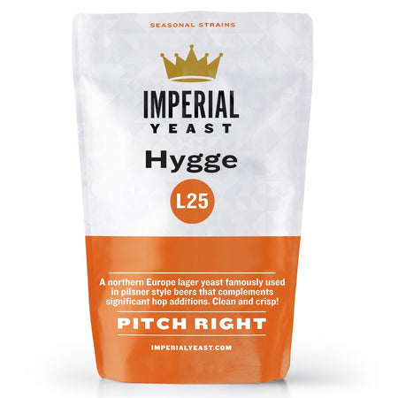 Package of Imperial Yeast L25 Hygge Lager Yeast - Seasonal Limited Release