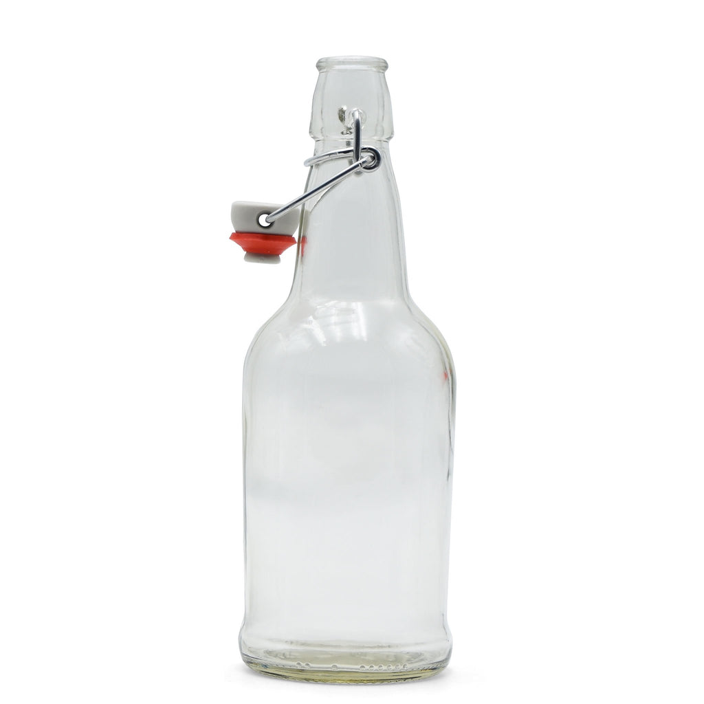 16 oz Clear Glass Beverage Bottles (Bulk), Caps NOT Included