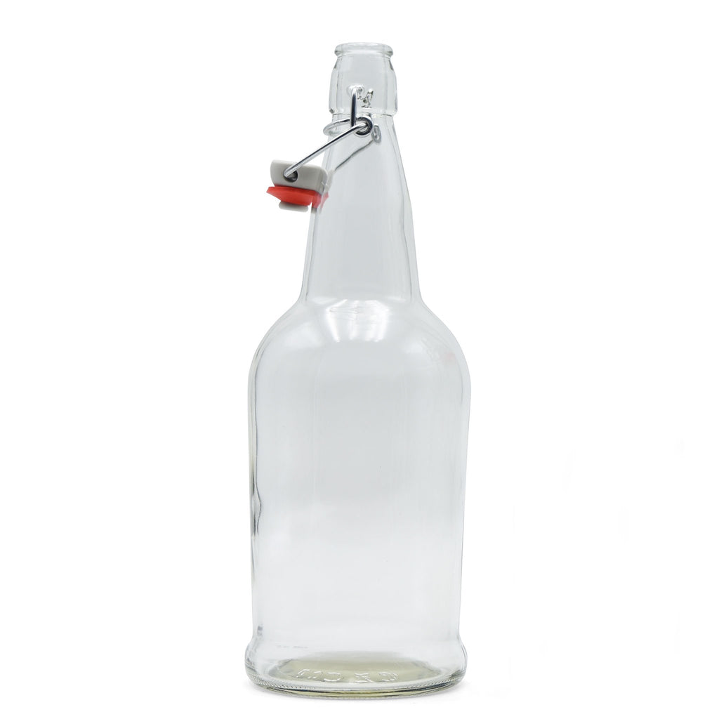 Flip Top Amber 1 Liter Single Bottle (formerly EZ Cap) – Wine and