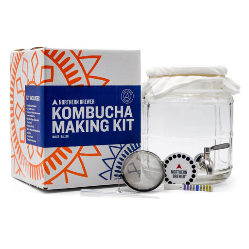 Kombucha Brewing Starter Kit with SCOBY - 1 Gallon