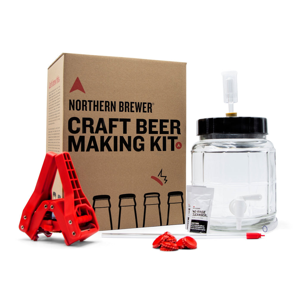 Homebrewing Starter Kit With Siphonless Fermenter - 1 Gallon