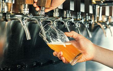 Pouring Craft Beer From Tap