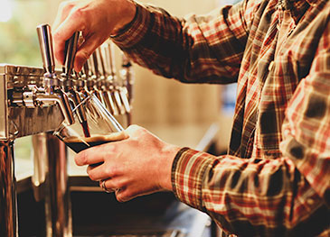 Pouring Beer From Tap