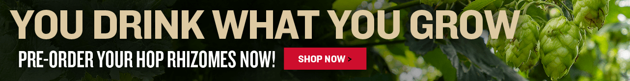 You Drink What You Grow. Pre-Order Your Hop Rhizomes Now! Shop Now >