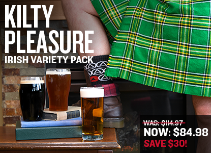 Erin Go Bragh? Erin Go Brew! Kilty Pleasure Irish Variety Pack Now $84.98 Save $30