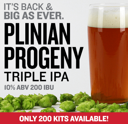 It’s Back & Big As Ever. Plinian Progeny Triple IPA 10% ABV 200 IBU Only 200 Kits Available!