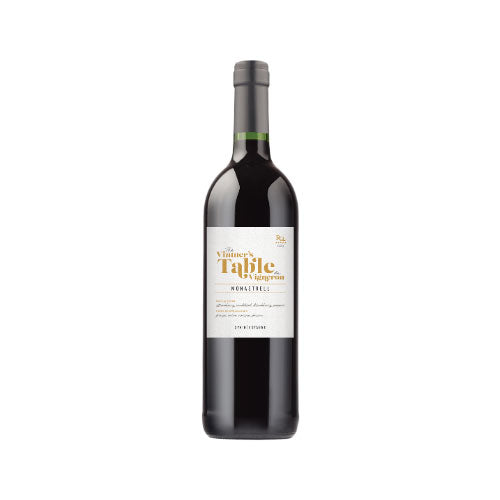 Monastrell – Bottle of Vintner’s Table Monastrell red wine with dark glass, black capsule, and white label featuring orange text.