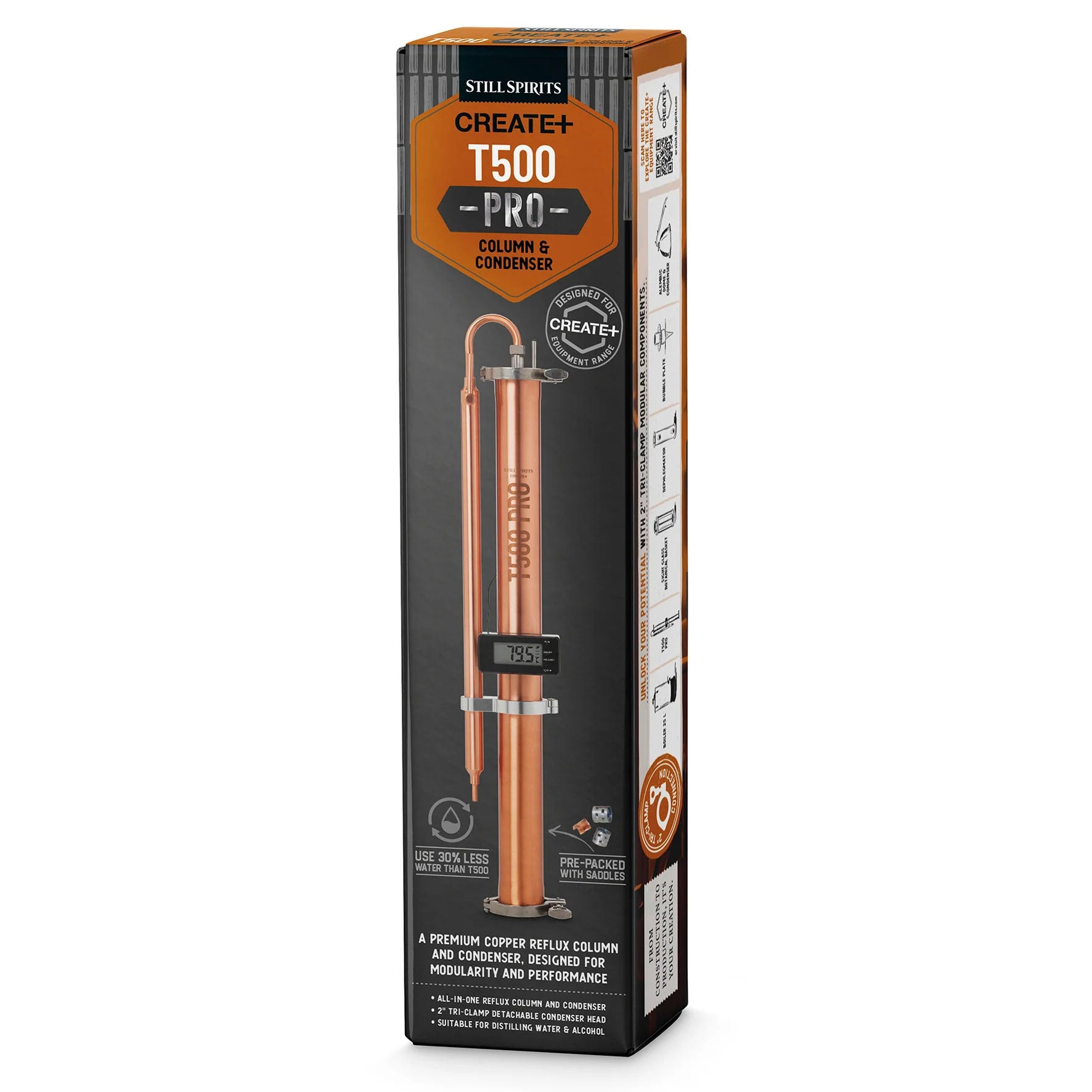 Box of Still Spirits Create+ T500 Pro column and condenser on a white background