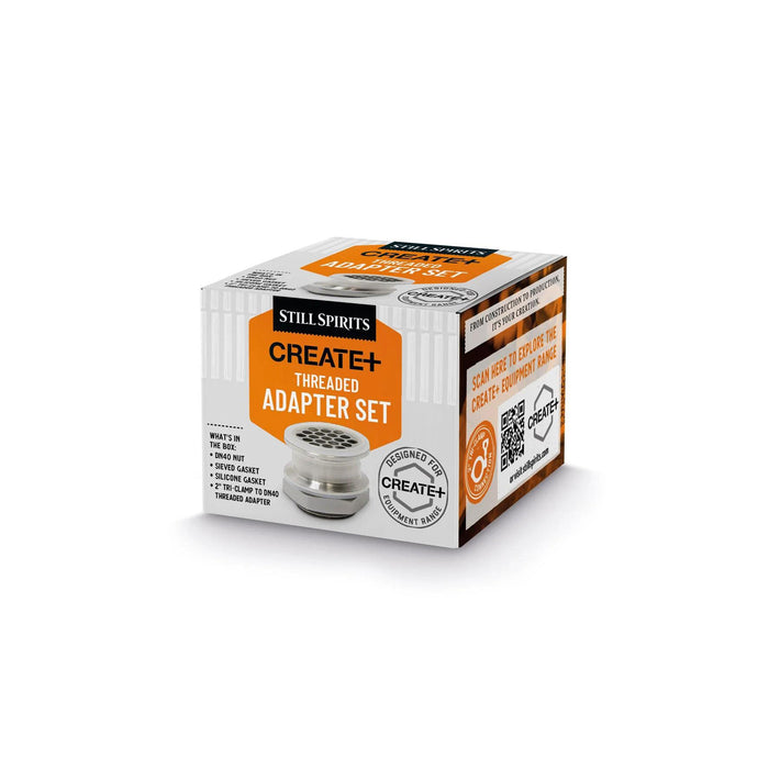 Box of Still Spirits Create+ threaded adapter set on a white background
