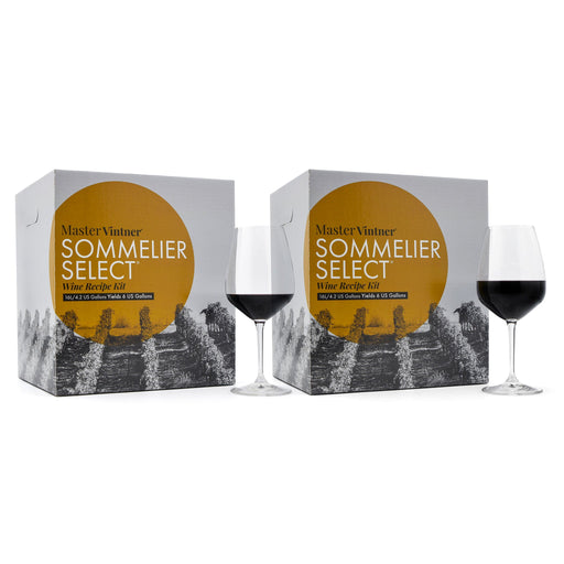Two Master Vintner Sommelier Select wine kits with red wine glasses – Old Vine Two Pack