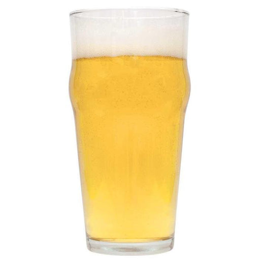 Leichbier German Light Lager low-ABV beer in a pilsner glass with foam