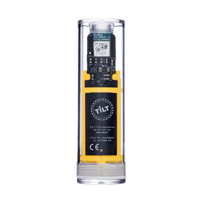 The yellow Tilt Digital Hydrometer and Thermometer