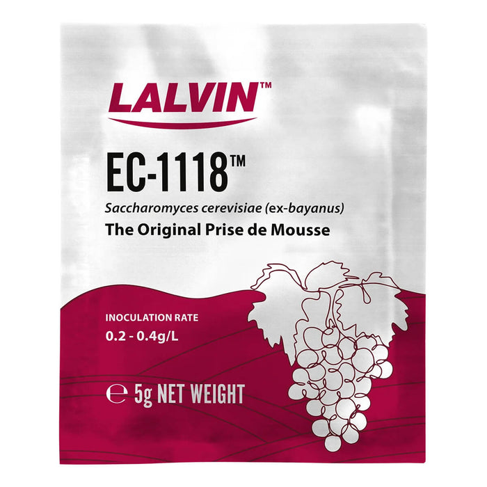 EC-1118 Saccharomyces Bayanus 5 Pack (5g Pouches) - Lalvin | Buy Now In - Foto 5