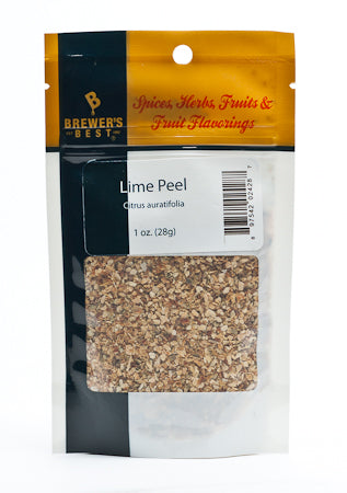 Packaged lime peel with 'Brewer's Best' branding on a white background