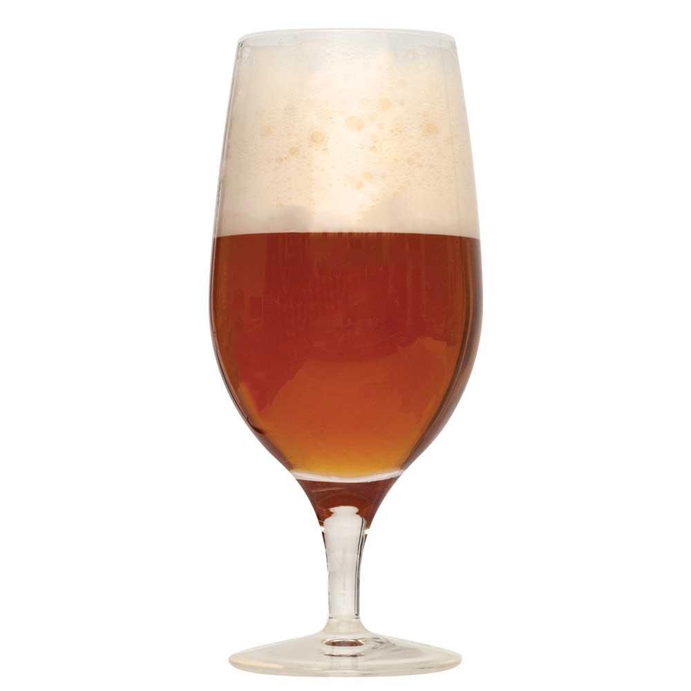 Dawson Kriek homebrew in a drinking glass