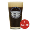 Northern Brewer White House Honey Porter in a glass with a red circle containing "1 Gallon" in text