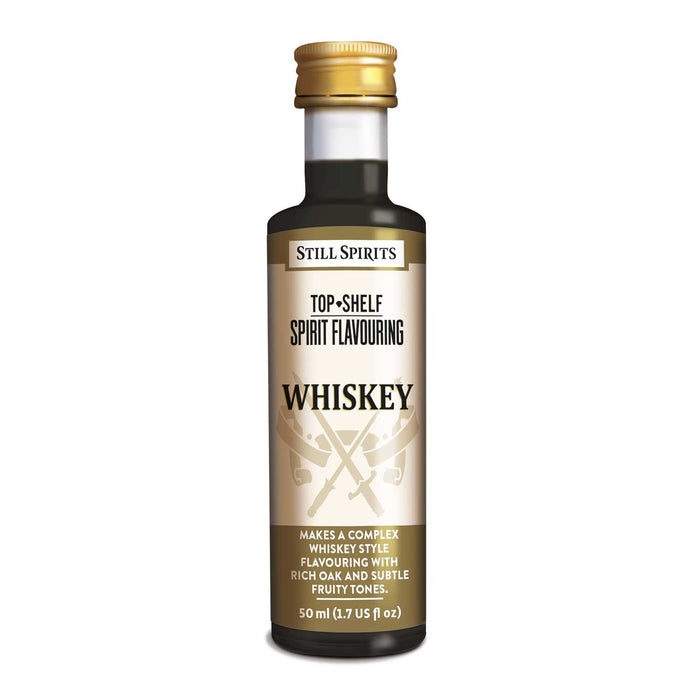 Bottle of Still Spirits Top Shelf Whiskey Flavoring.