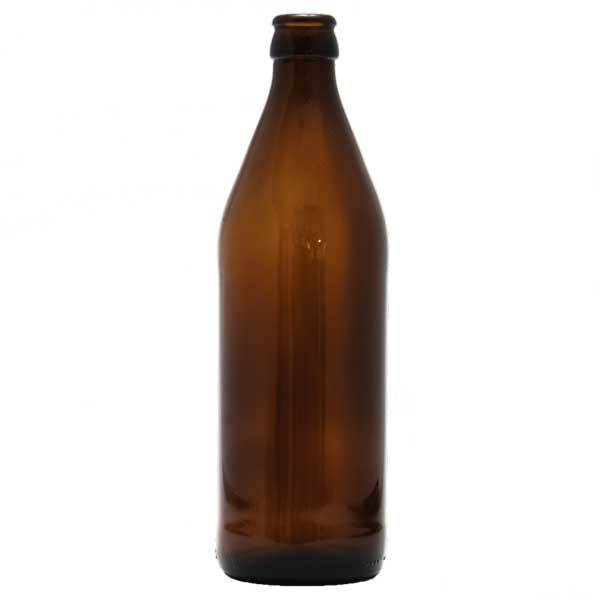 16 oz Amber Glass Bottle with Cap for sale