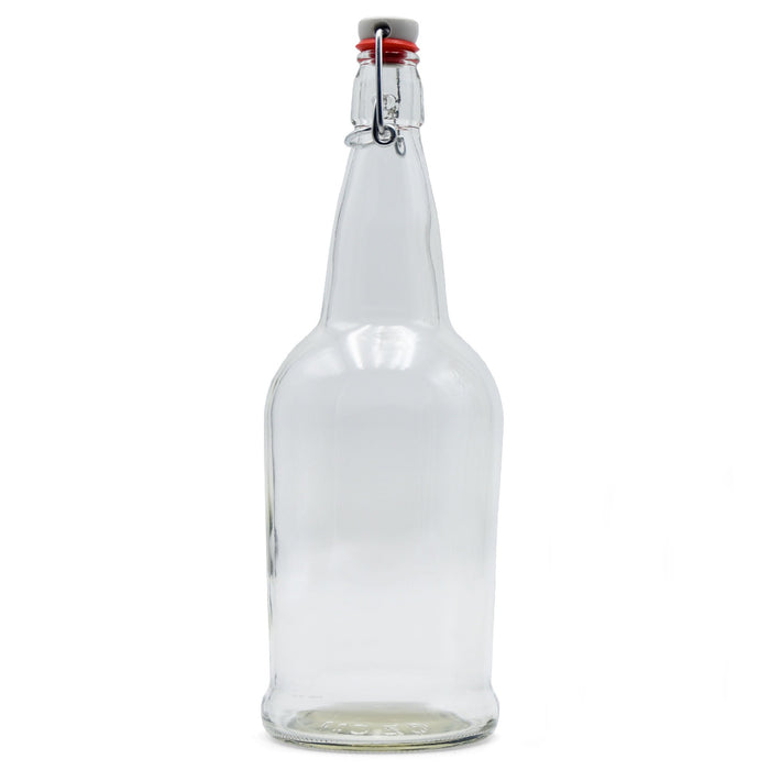 Clear EZ Cap Bottles w/ Swing Top - 1 Liter