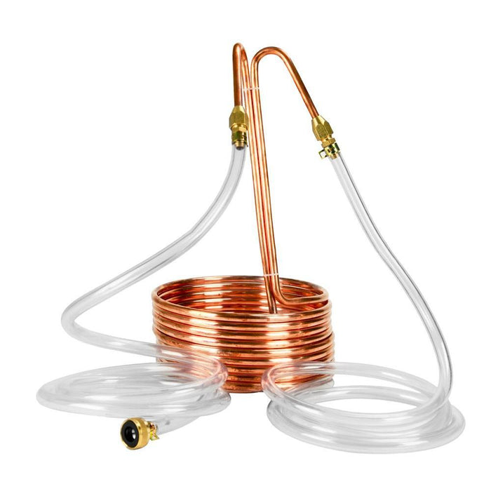 Copperhead® Immersion Wort Chiller with liquid lines attached