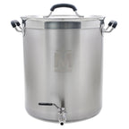 Fifteen gallon megapot brew kettle with a valve