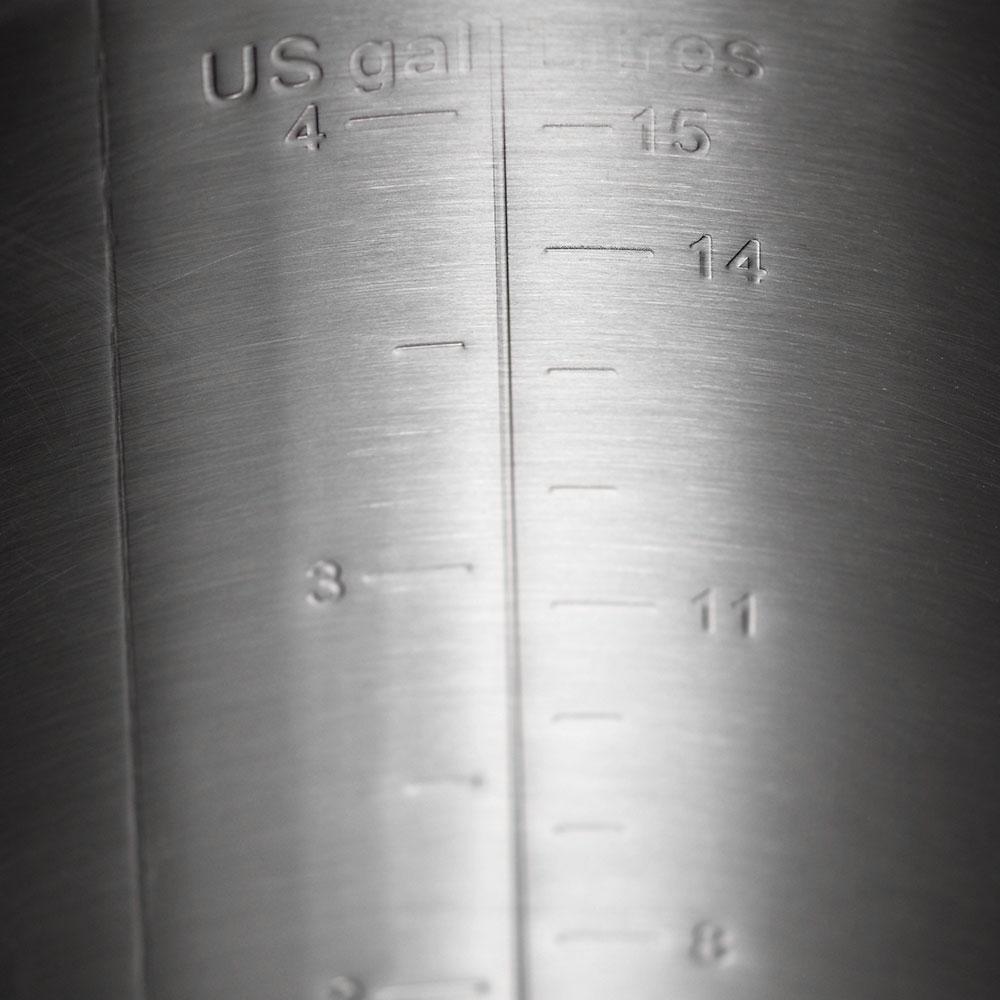 Internal graduations in the Gigawort kettle