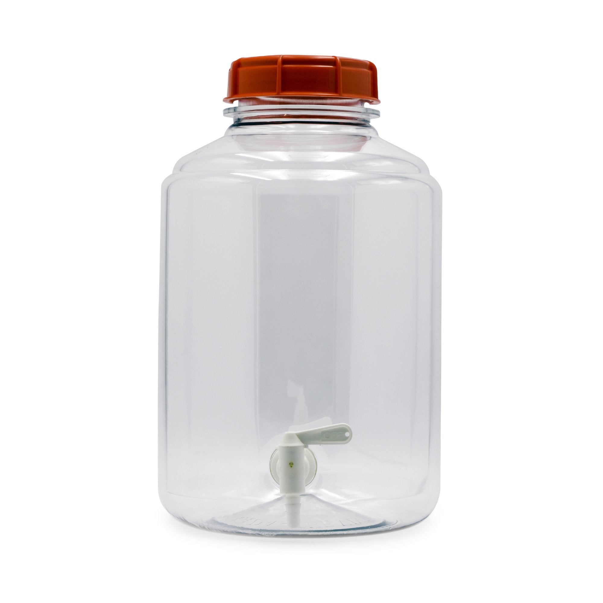 The 3 Gallon Fermonster Siphonless Fermenter with a front-facing spigot and red lid.