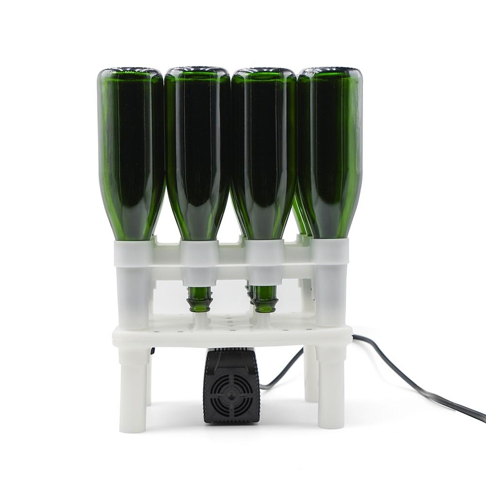 Straight-on view of the FastWasher12 with bottles set up