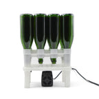 Straight-on view of the FastWasher12 with bottles set up