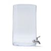 Glass Kombucha Fermenting Vessel with Stainless Steel Spigot facing right