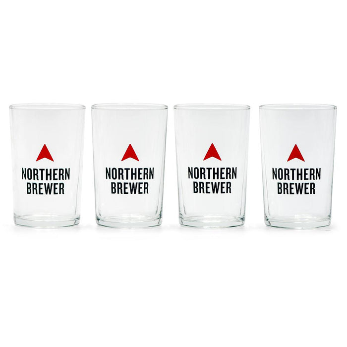 Four 5-ounce Northern Brewer Taster Glasses