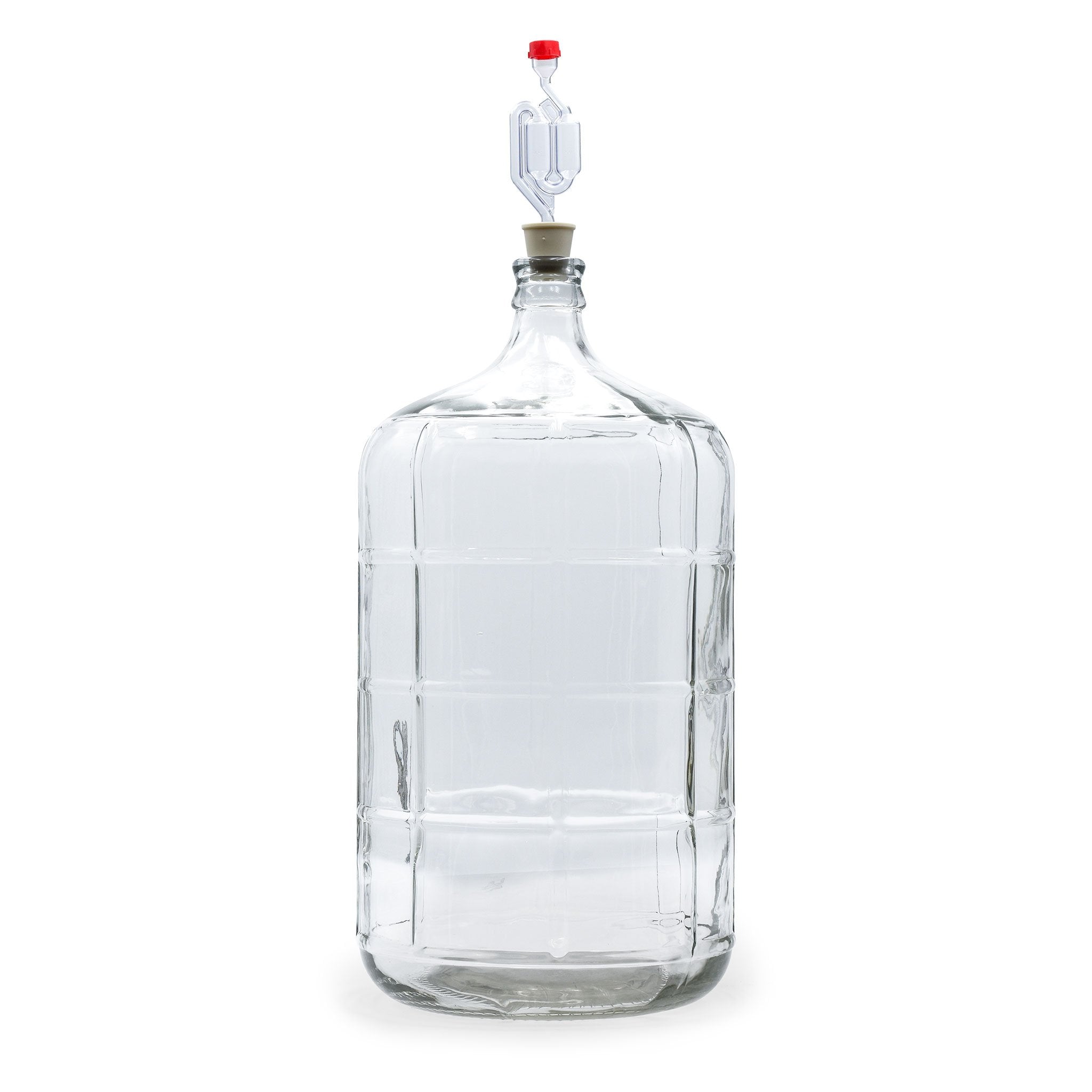 6 Gallon glass carboy with stopper and airlock