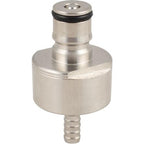Carbonation Cap and Line Cleaning Ball Lock Cap - Stainless Steel