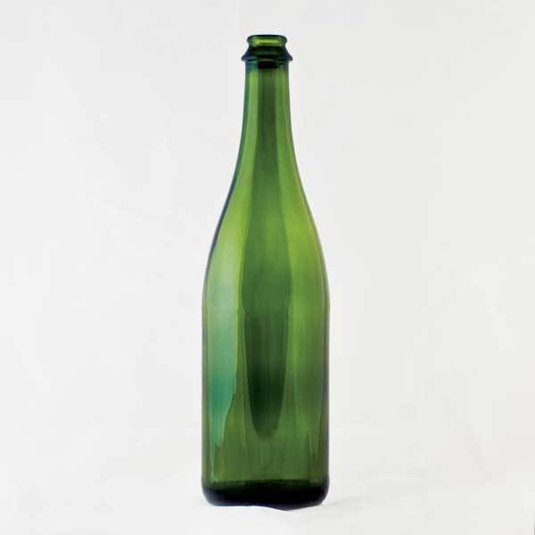 750 milliliter Green Champagne bottle
