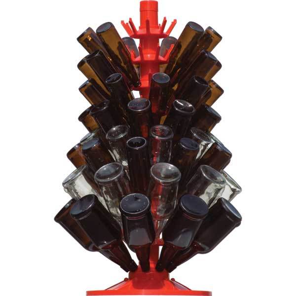 wine bottle drying rack tree