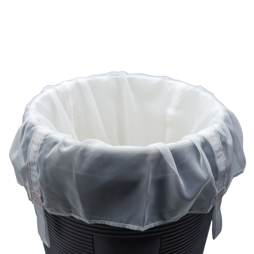 The reusable Brew Bag set in a mash tun
