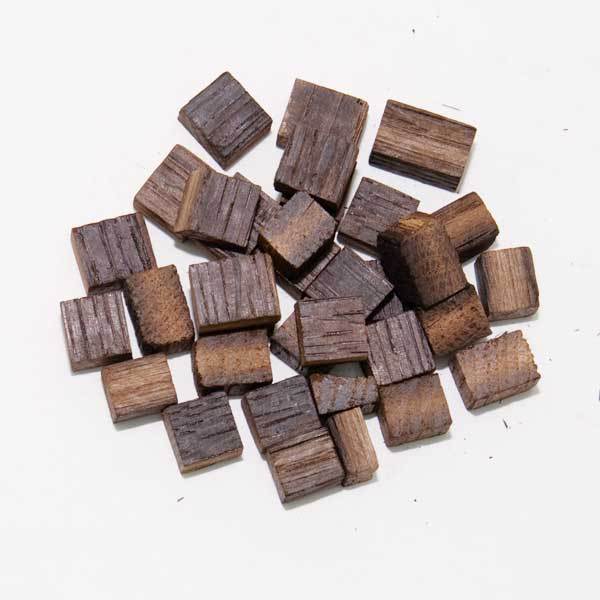 Pile of French medium toast oak cubes