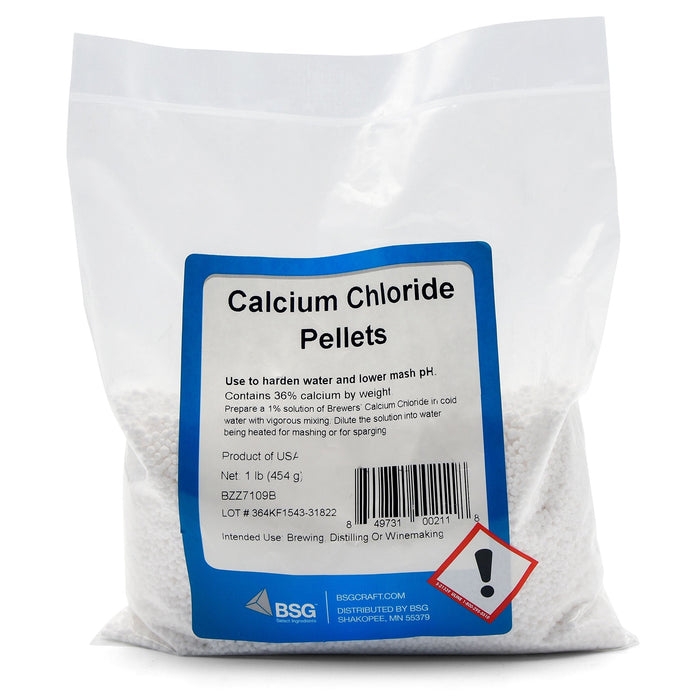 Frontside of calcium chloride package