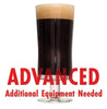 Chocolate Milk Stout homebrew in a glass with an All-Grain warning: "Advanced, additional equipment needed"