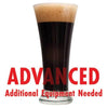 Black IPA homebrew in a glass with an All Grain warning: "Advanced, additional equipment needed"