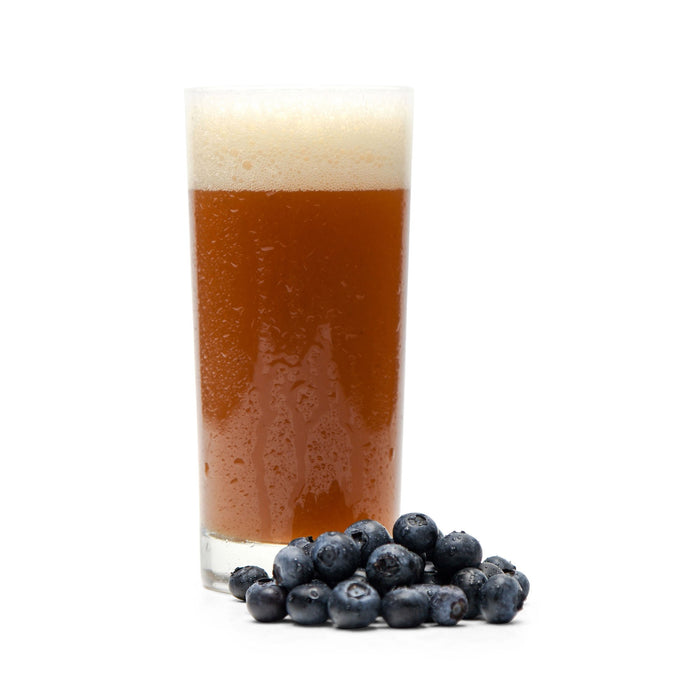 Fruit Stand Beer with a small pile of Blueberries