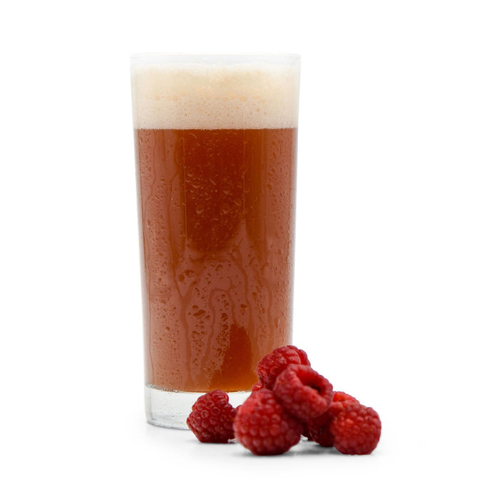 Fruit Stand Beer in a glass with Raspberries