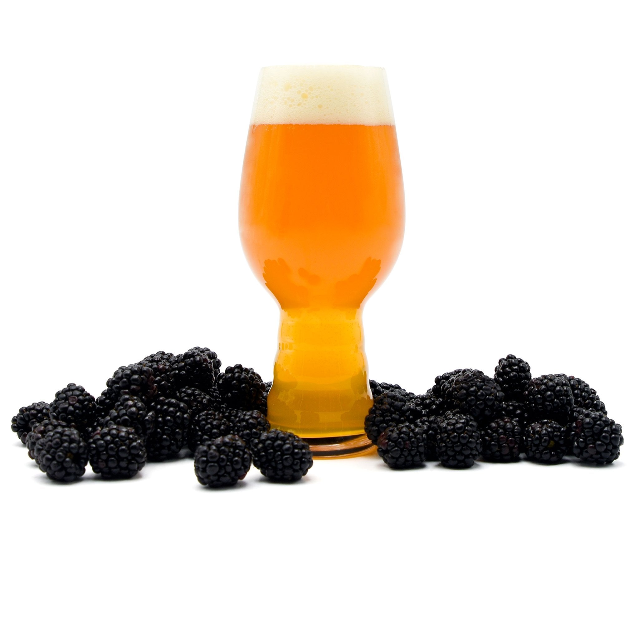 Blackberry Milkshake IPA Extract Recipe Kit with blackberries around the base 
