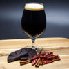 Mexican Hot Chocolate Stout Extract Recipe Kit glass with peppers