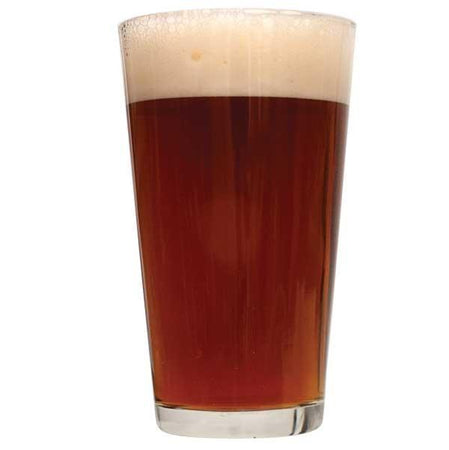 Nut brown ale in a drinking glass