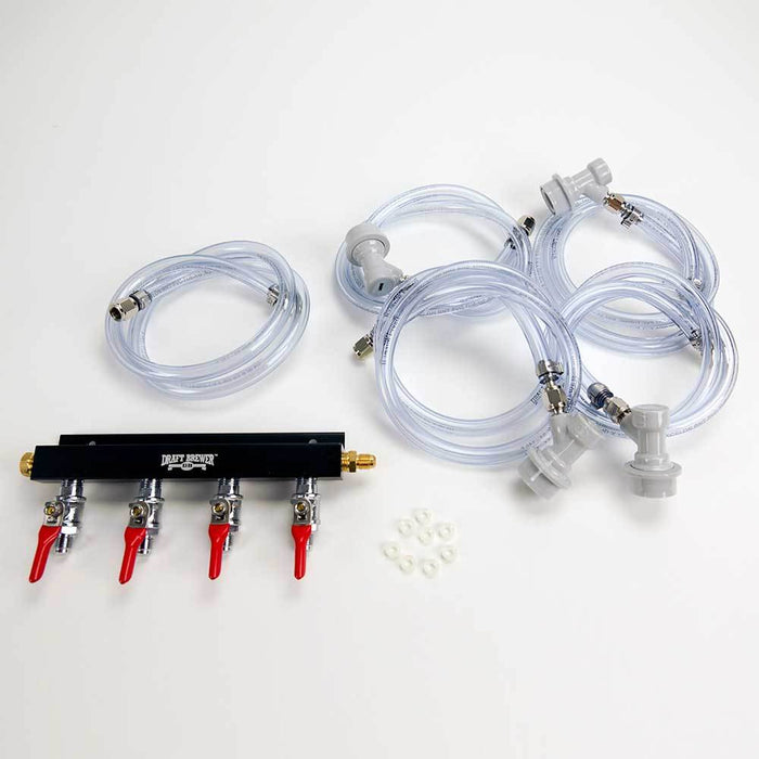 4 Way Gas Distribution Kit with four-port CO2 Distribution Manifold