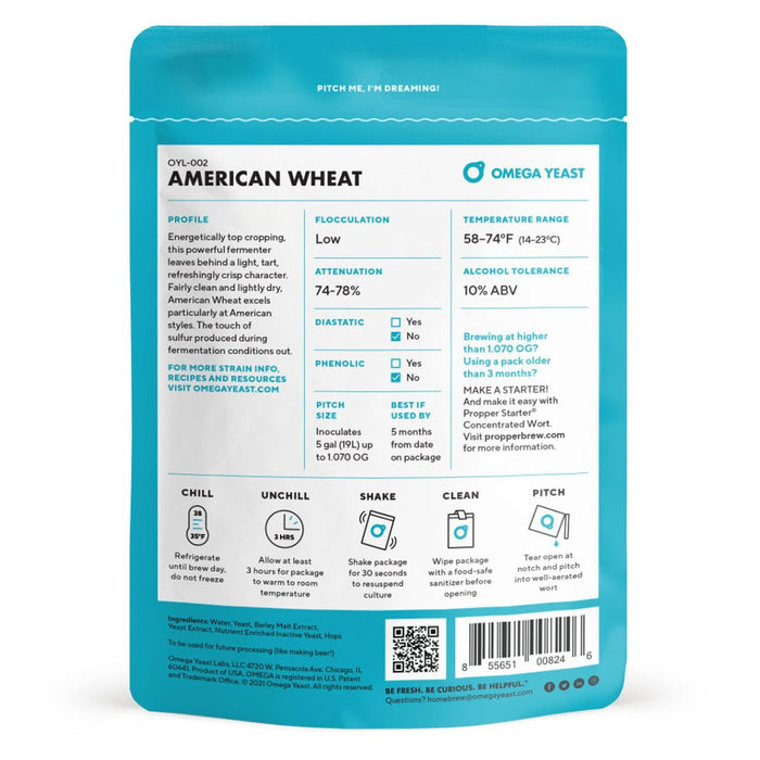 Omega Yeast OYL-002 American Wheat Back